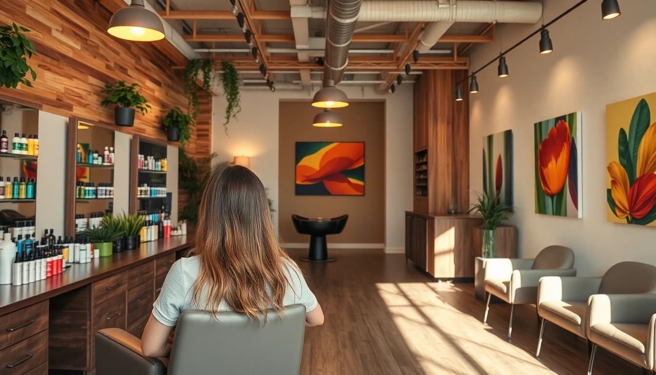 Hair salon San Diego with vibrant highlights and skilled stylists.