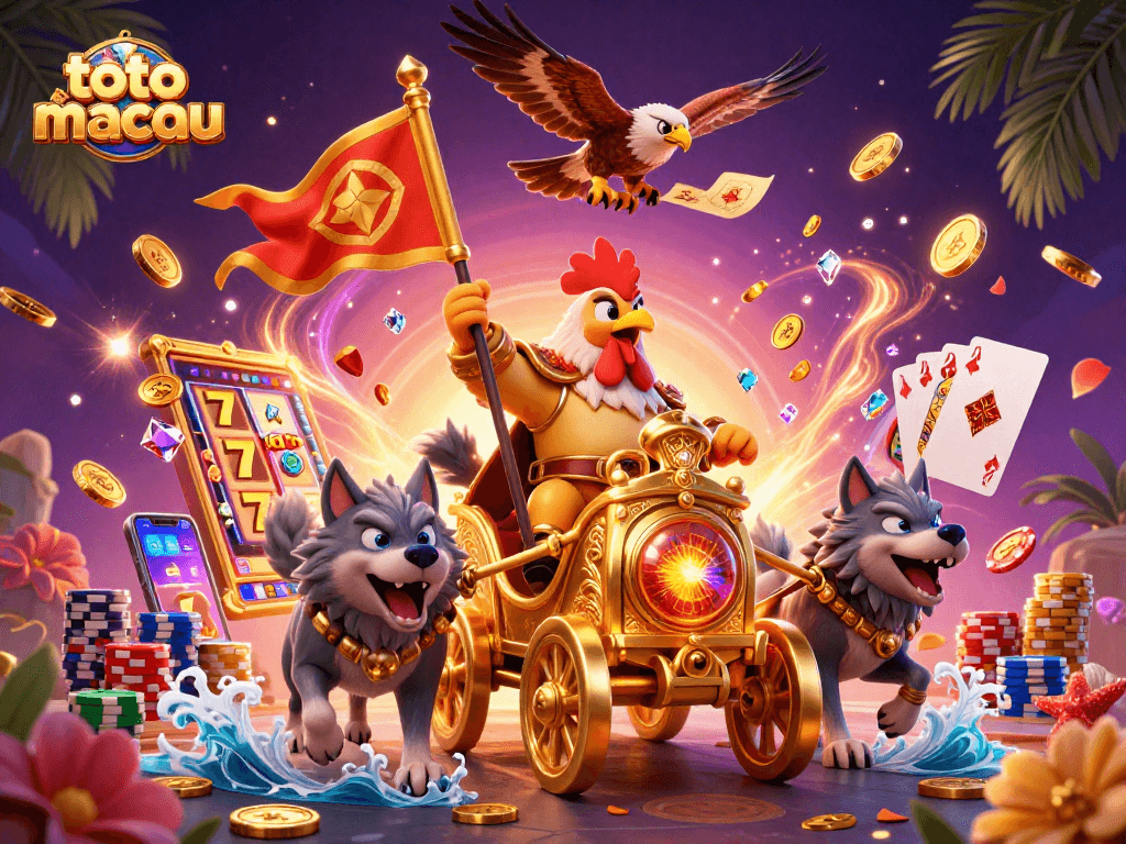 Engage with exciting gaming action at toto macau featuring vibrant characters and casino elements.