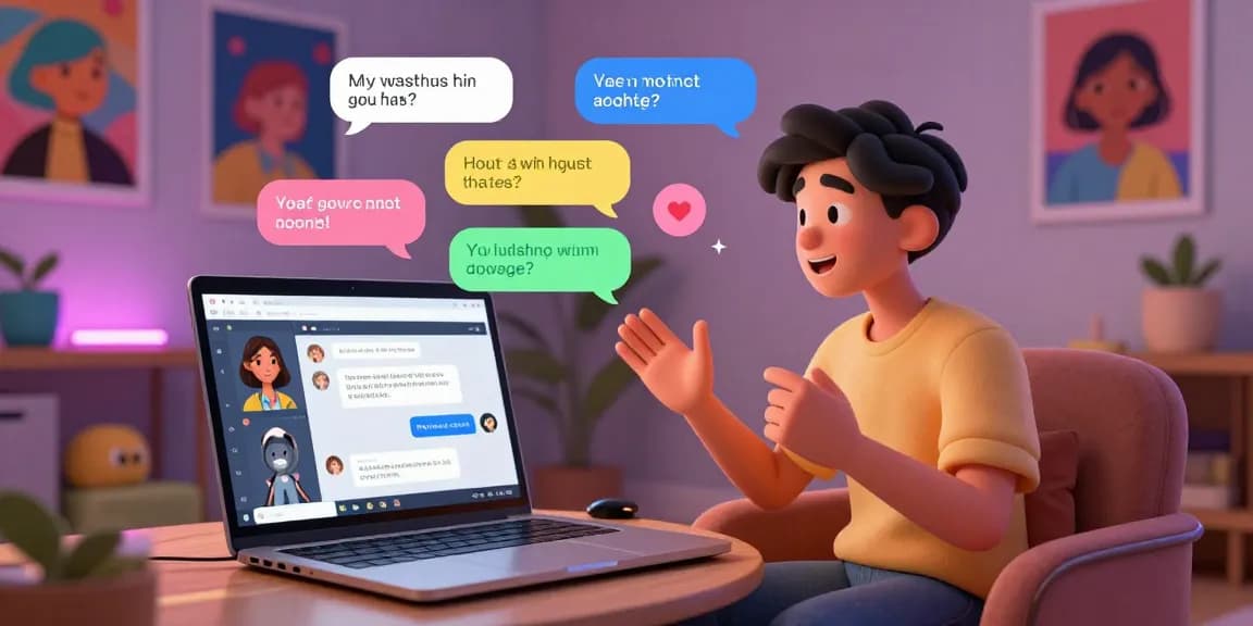 Engaging interaction in a lively nsfw chat environment featuring user avatars and colorful chat bubbles.