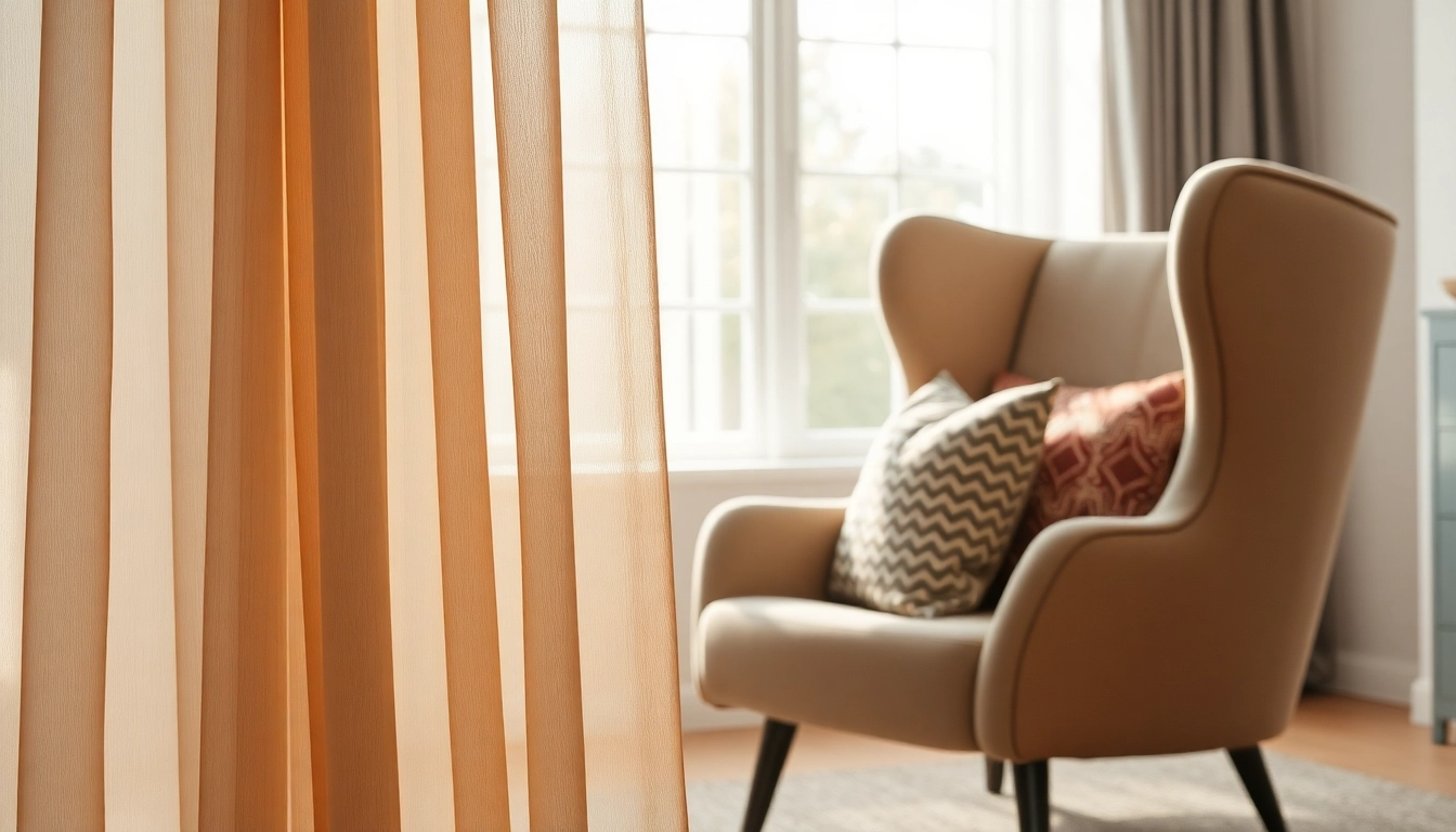 Bekijk decoratieve stof in een sfeervolle woonkamer met stijlvolle texturen.
