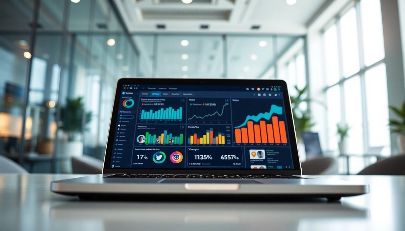 Track engagement effectively with the innovative Instagram smm panel interface displayed on a laptop.