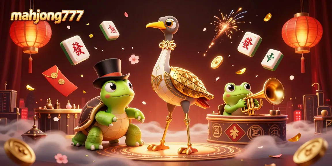 Experience mahjong777 with vibrant 3D characters and dynamic gambling elements at a speakeasy bar.