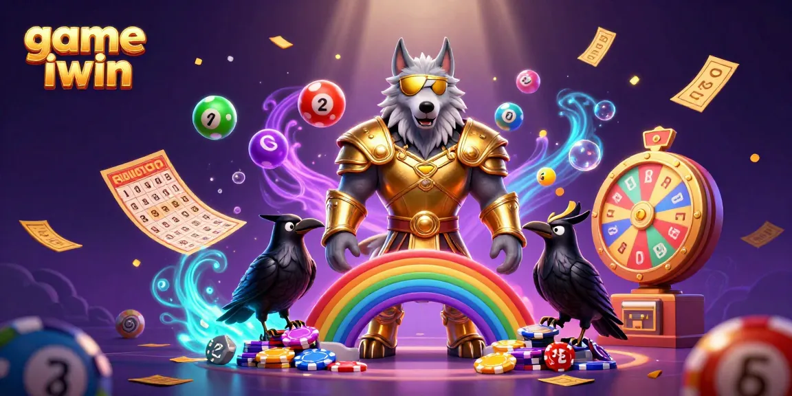 Play the engaging game iwin with colorful dynamic lottery elements in a vibrant casino setting.