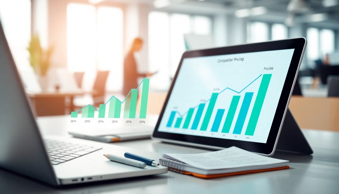 Analyze competitor pricing strategies effectively using visual aids in a business environment.