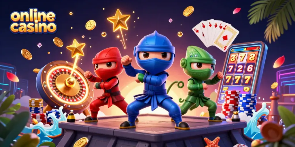 Conquista los juegos en línea de casino con nuestros héroes camaleones en acción.
