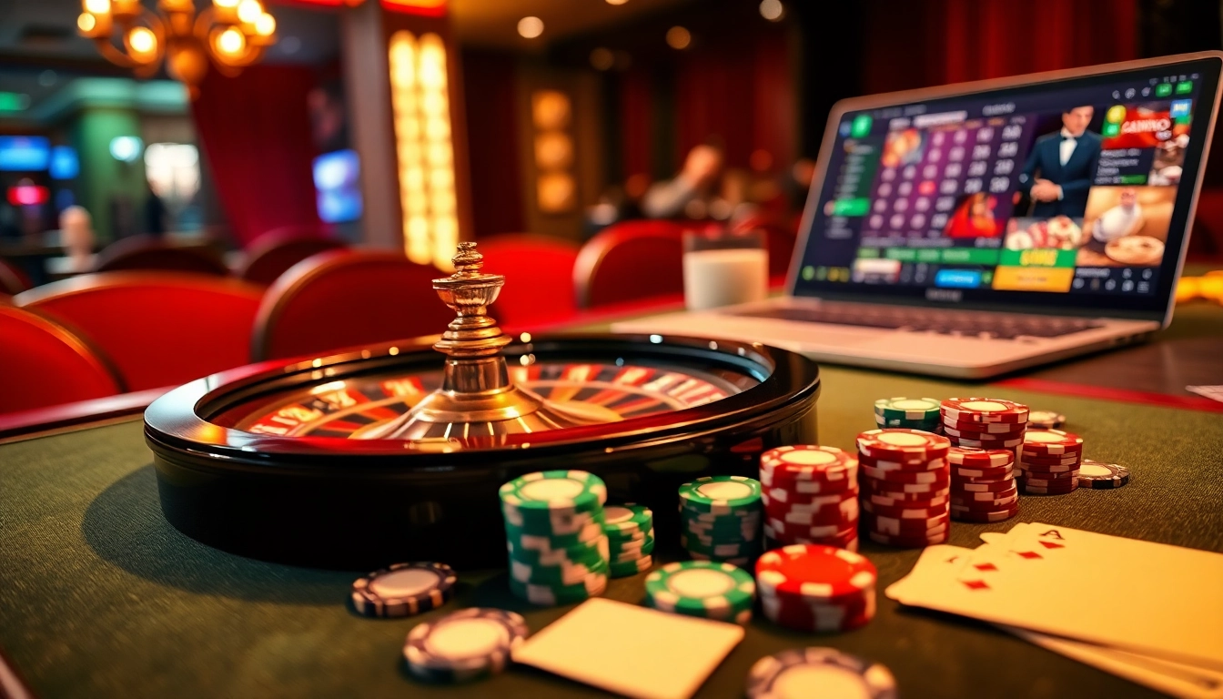 Vivez une action palpitante au casino en ligne 2026 avec des éléments de roulette et de poker vibrants.