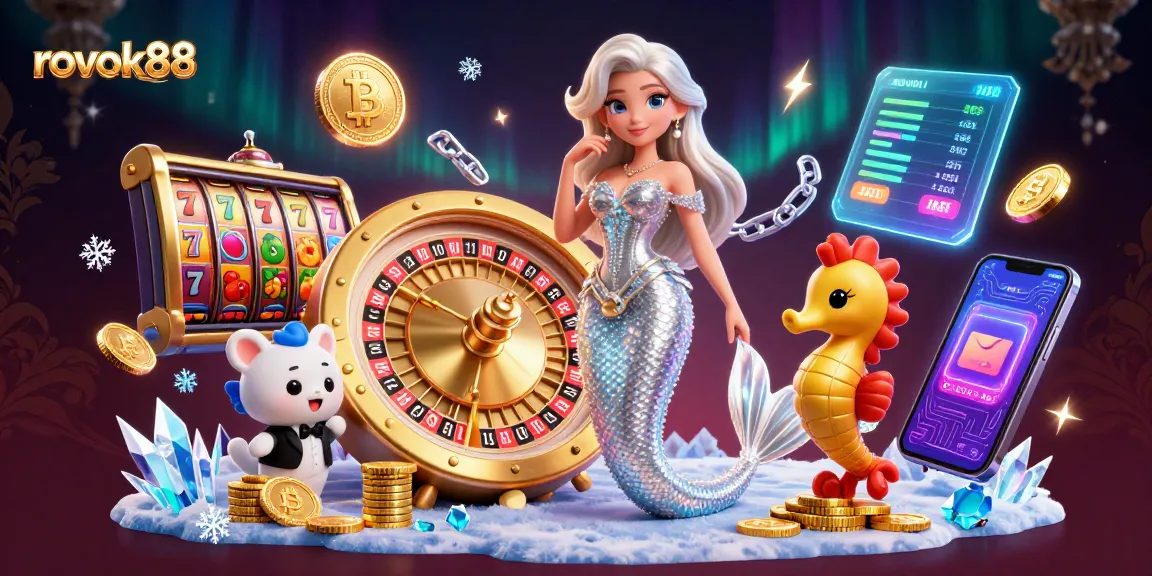 Play exciting casino games with rokok88 featuring a glamorous woman beside a golden roulette wheel.