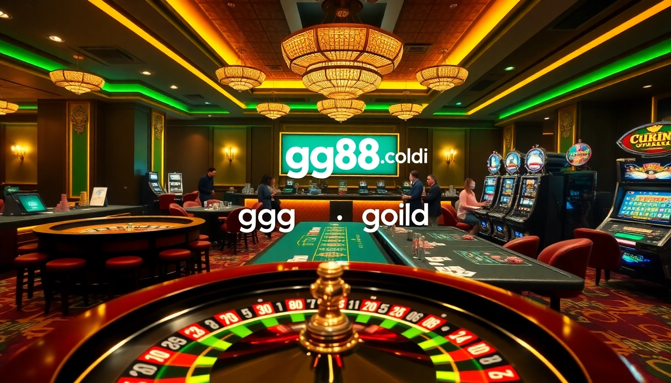 Engaging casino experience at http://gg88.gold/ with excited players enjoying roulette and poker.