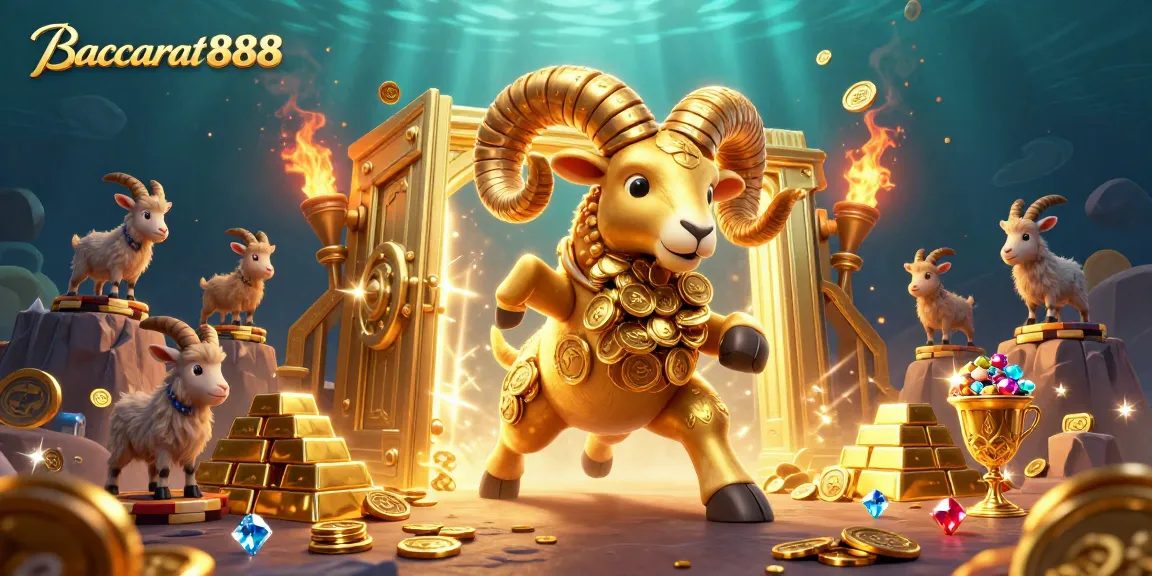 Join the excitement with Baccarat888 as the golden ram bursts through the vault, revealing treasures and casino thrills!
