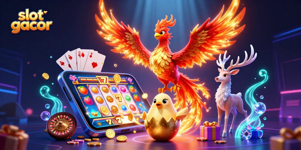 Experience the thrilling world of slot gacor with a dynamic scene featuring vibrant game elements.