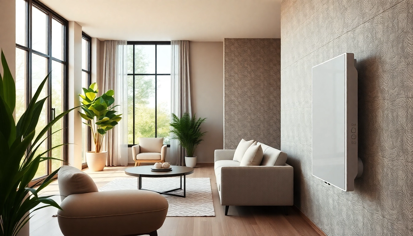 Elegante sonni Heizkörper im modernen Wohnraum mit warmem Licht und stilvollem Interieur.