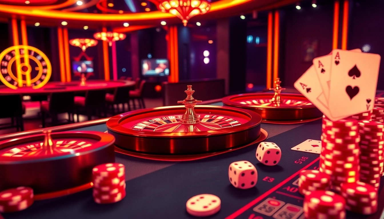 Gameplay excitant au casino en ligne 2026 avec des visuels vibrants de roulette et de poker.