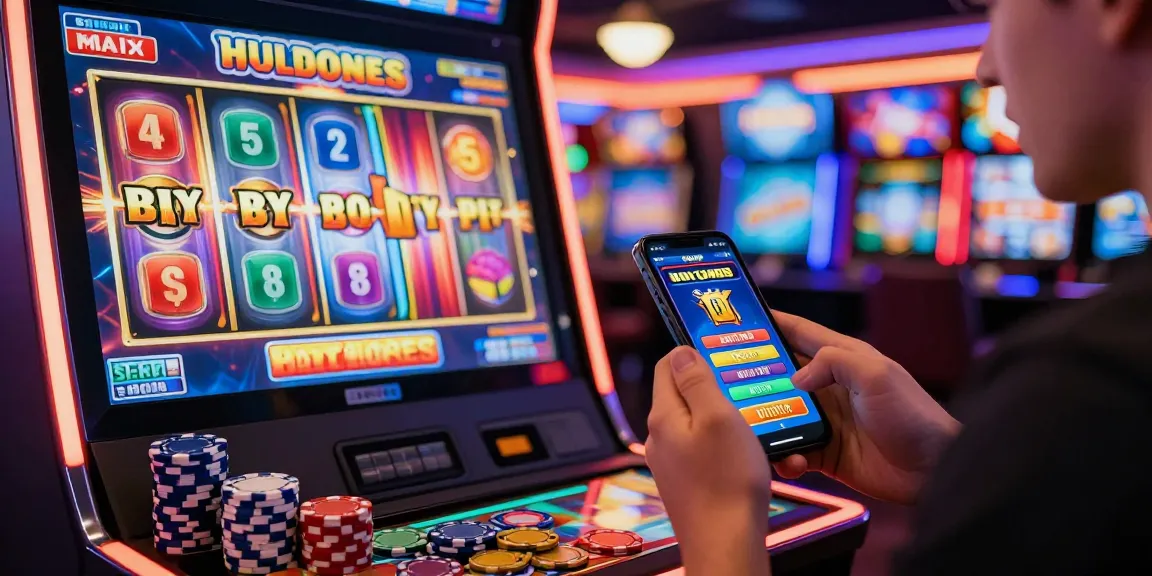 Player enjoying engaging slots where you can buy bonus in vibrant online casino environment.