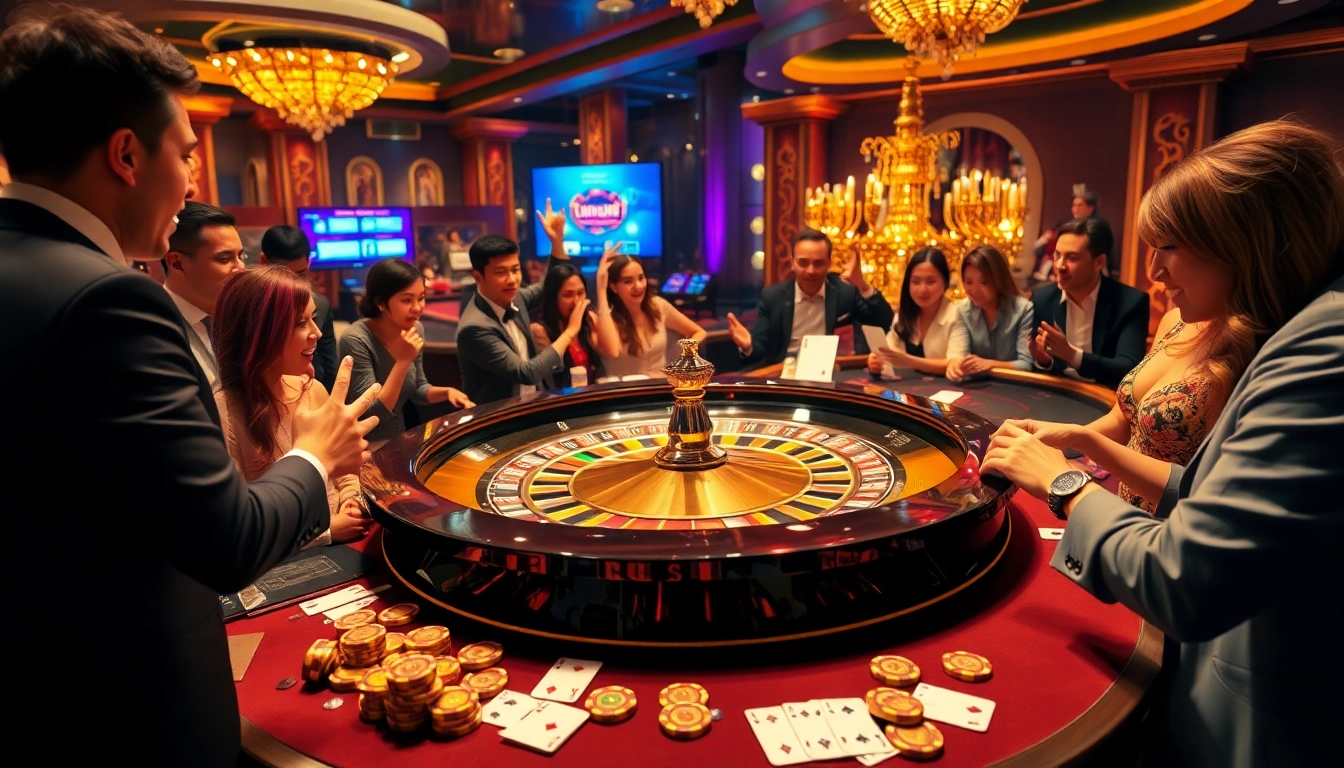 Engage in thrilling gameplay at U8888, where poker chips and cards abound at a vibrant casino table.