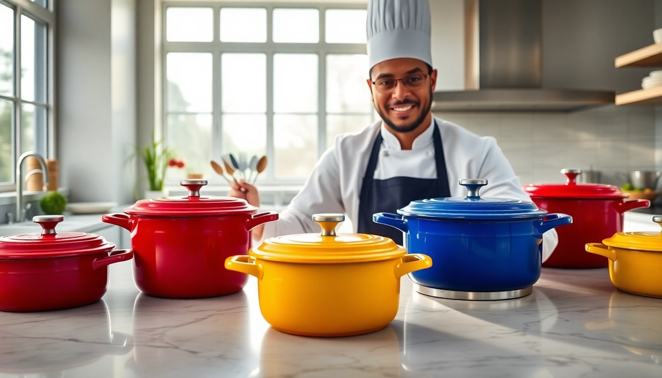 Find quality Le Creuset cookware in NZ through vibrant cookware showcased by a professional chef.