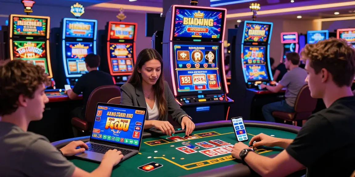 Exciting online gaming scene showcasing credit card casinos at https://aisa.org.uk, with players enjoying vibrant virtual slots and live games.