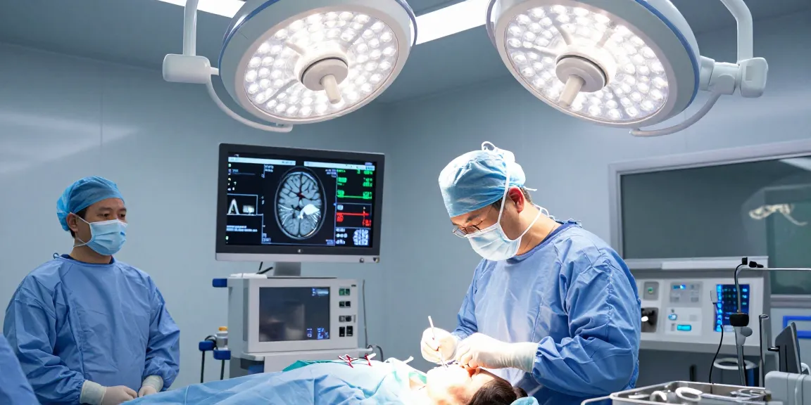 Brain ameliyatı performed in a modern neurosurgery operating room with professional surgical team.