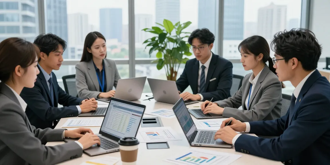 Pertemuan AAFI KOTA TANGERANG SELATAN dengan auditor forensik profesional dan analis di ruang kantor modern.