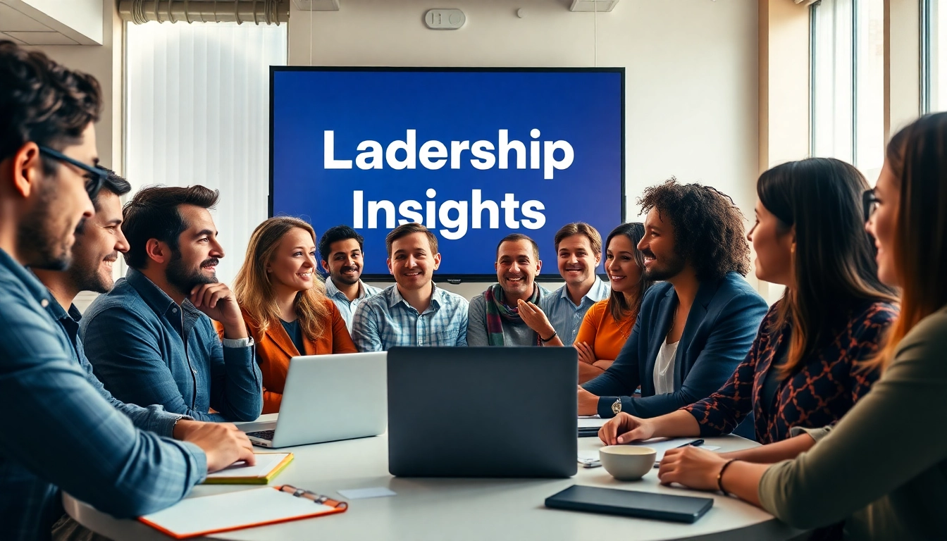 Founders discussing leadership insights in a vibrant seminar setting.