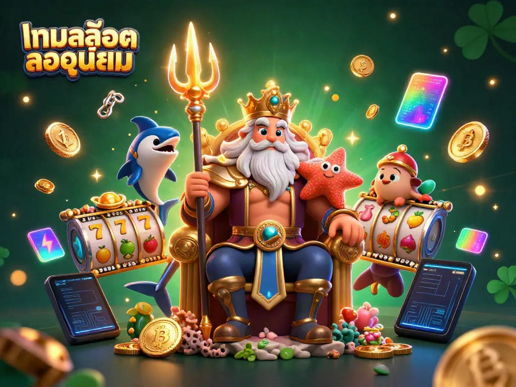 Experience the excitement of เกมสล็อตยอดนิยม with slot reels and a magical underwater scene.
