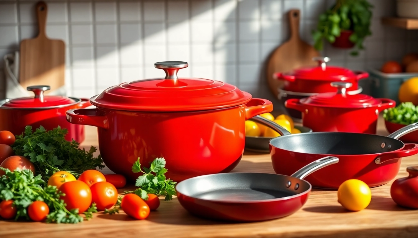 Discover where to buy Le Creuset in NZ with colorful cookware elegantly displayed on a kitchen countertop.