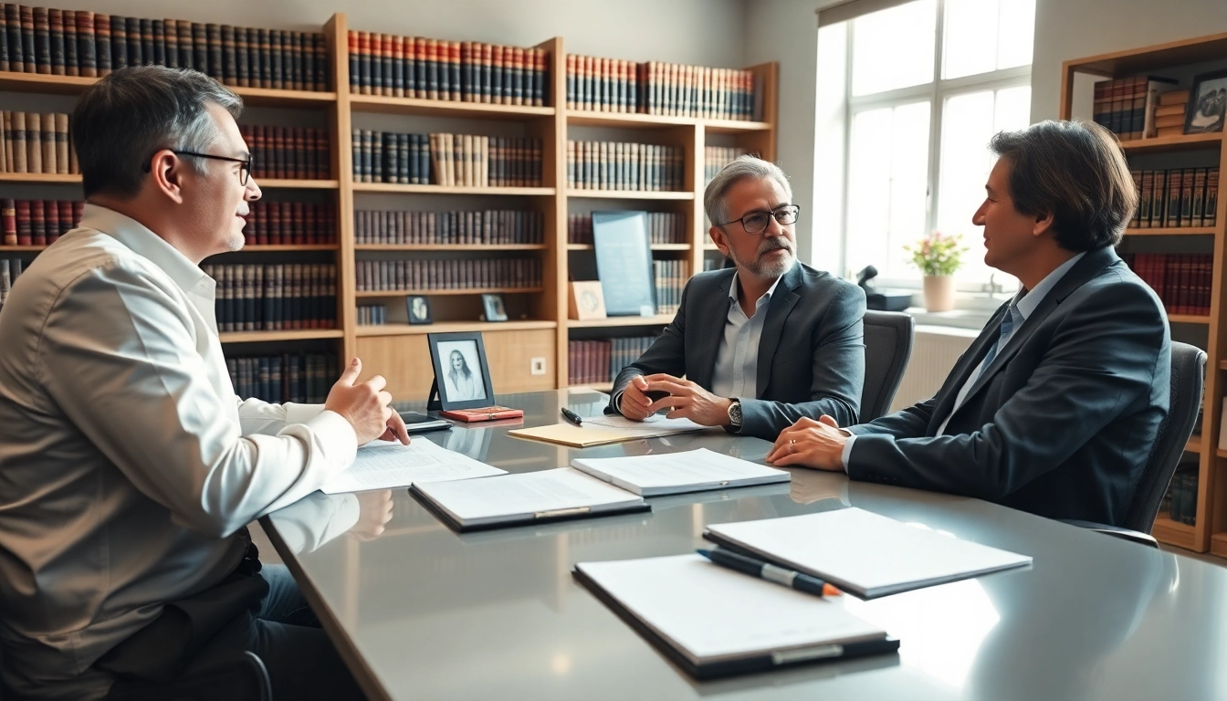 Engaging estate planning San Antonio session between an advisor and client in a professional setting.