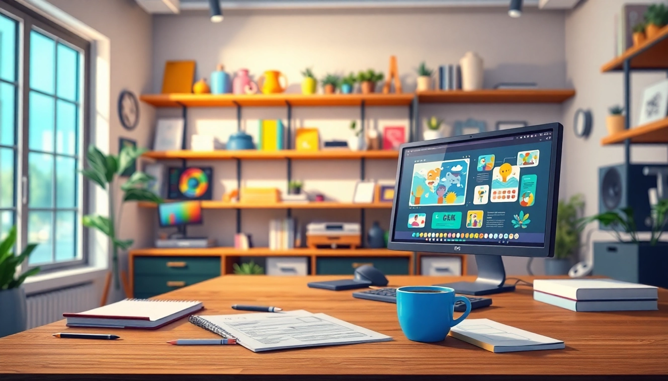 Erkläranimation showcasing a vibrant animated sequence in a creative workspace.