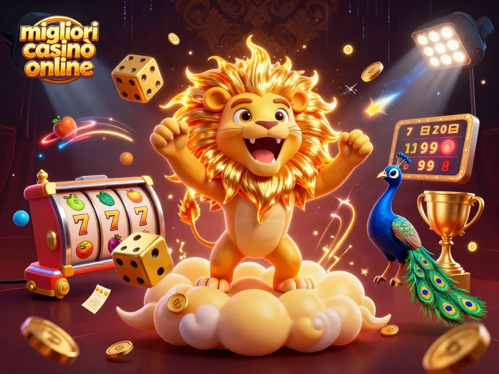 I migliori casinò online offrono emozionanti slot e jackpot in una vivace illustrazione 3D.