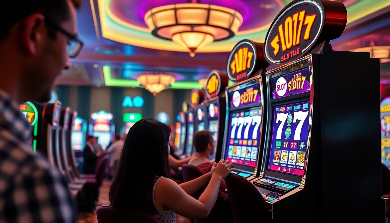 Menangkan jackpot di Slot77 dengan mesin slot yang menarik di kasino yang ramai.
