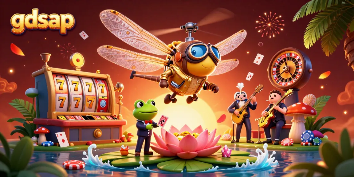 Players enjoy gaming at gdsap's vivid casino-themed illustration featuring dynamic characters and elements.