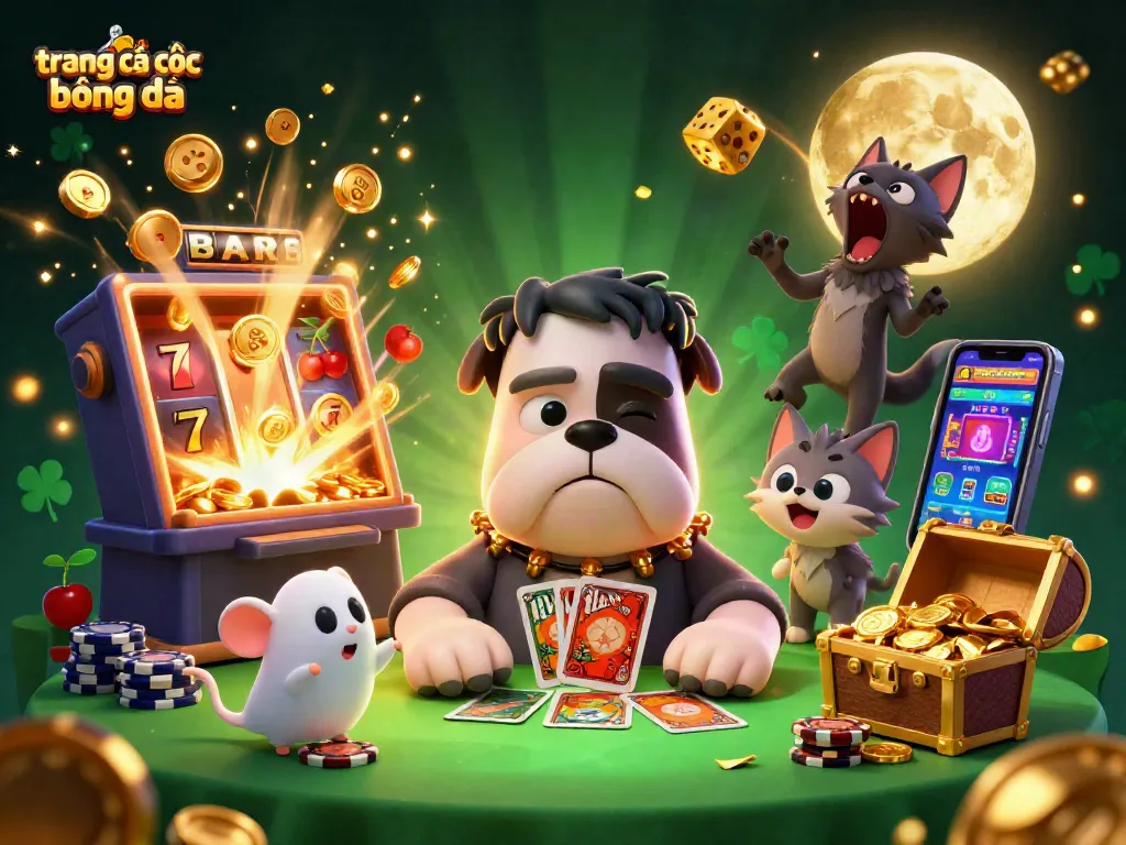 Trang cá cược bóng đá với hình ảnh hoạt hình 3D độc đáo và hàng loạt biểu trưng may mắn, phù hợp cho người chơi.