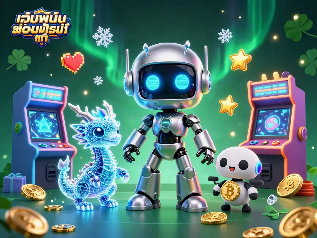 เล่นใน เว็บพนันออนไลน์ แท้ กับหุ่นยนต์ไซเบอร์และมังกรดิจิทัลในคาสิโน 3D