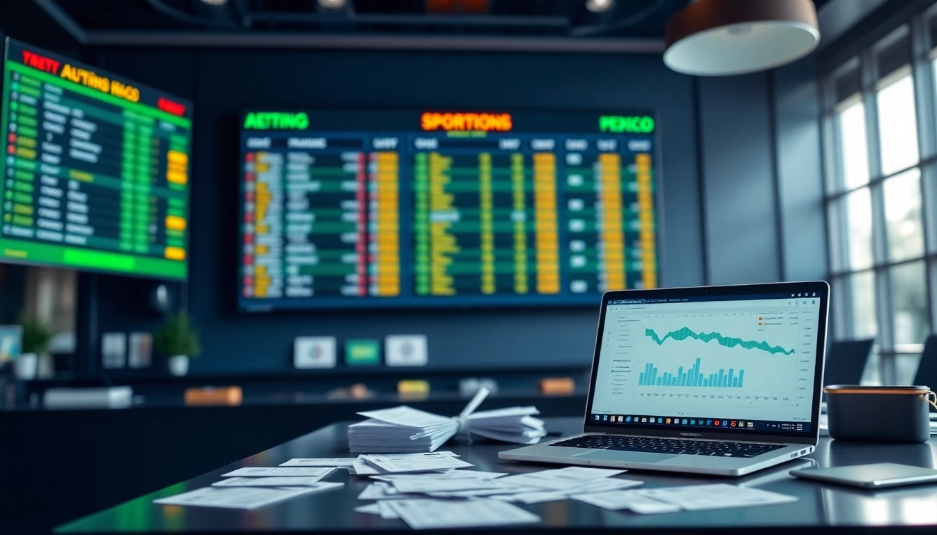 Experience the best sportsbooks in Mexico with a professional setup displaying live sports odds.