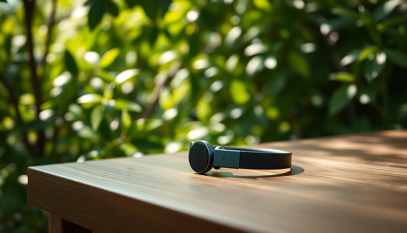 Showcasing the Bone X2 Bone Conduction Headphones against a natural backdrop, highlighting its unique features.