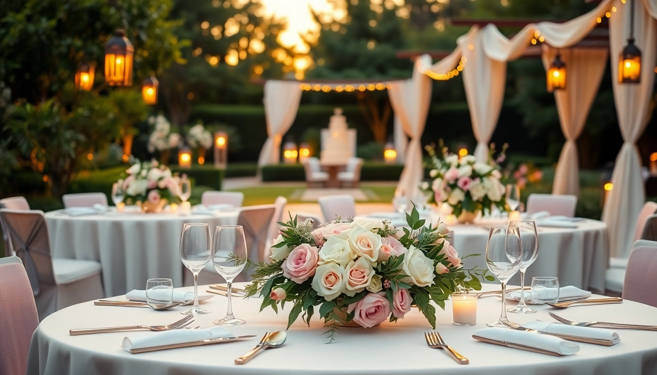 Enhance your celebrations with stunning wedding & event rentals featuring elegant decor and floral arrangements.