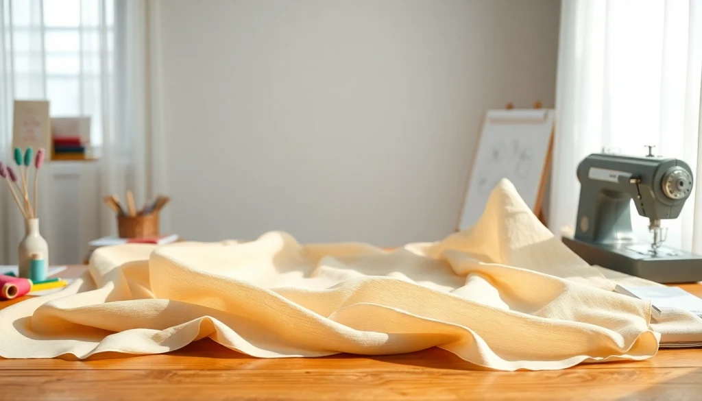 Maak creatieve ontwerpen met mousseline stof in een lichte, artistieke setting.