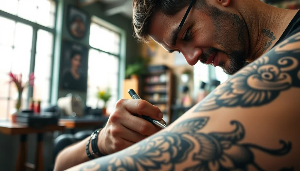 Showcasing professional black and grey tattoo artistry at Jairoramirezart.com during a live session.