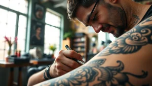 Showcasing professional black and grey tattoo artistry at Jairoramirezart.com during a live session.