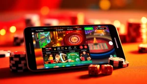 Experience the excitement of online gambling with ink vao 12bet through a vibrant casino interface on a smartphone.