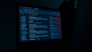 Explore the hidden wiki 2025 with active dark web links displayed on a mysterious computer screen.