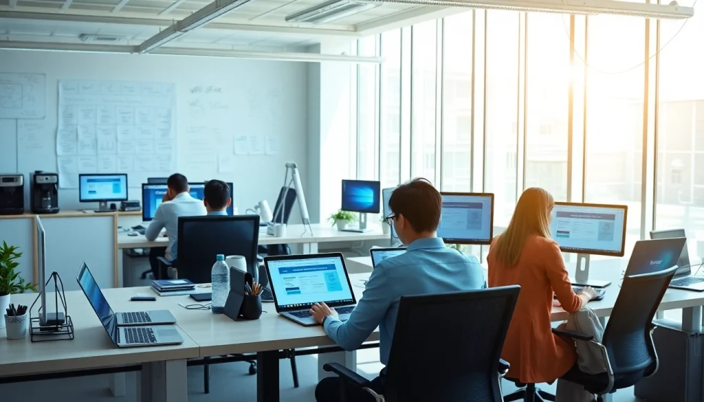 专业人士在现代办公环境中使用的 WPS Office 应用程序。