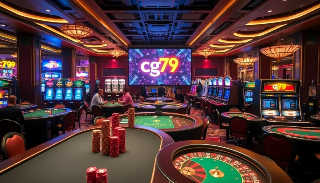 Trải nghiệm trò chơi đầy kích thích tại cg79 với bàn casino sống động và máy đánh bạc đa dạng.