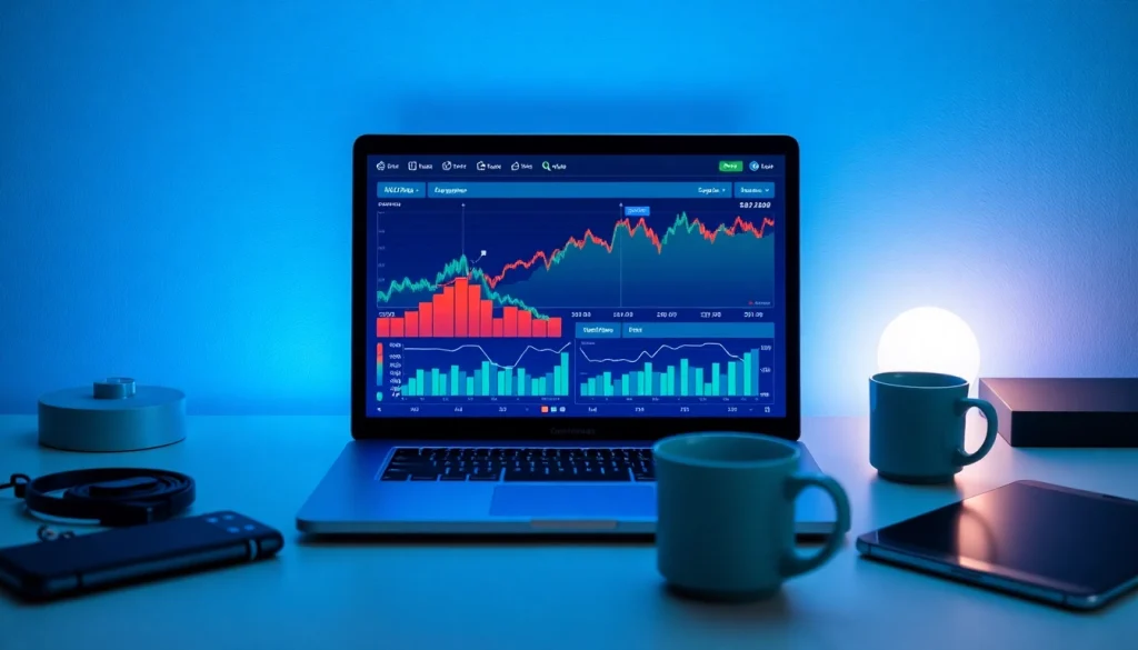 Web scrapping application displayed on a laptop with dynamic data visualizations.