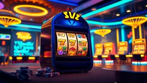 Spin the reels on an exciting slot 2d machine, highlighting vibrant casino elements and thrilling gameplay.