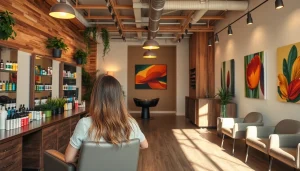 Hair salon San Diego with vibrant highlights and skilled stylists.