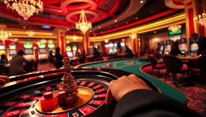 Experience exhilarating gameplay at u 888 with vibrant casino tables, luxury interiors, and exciting betting action.